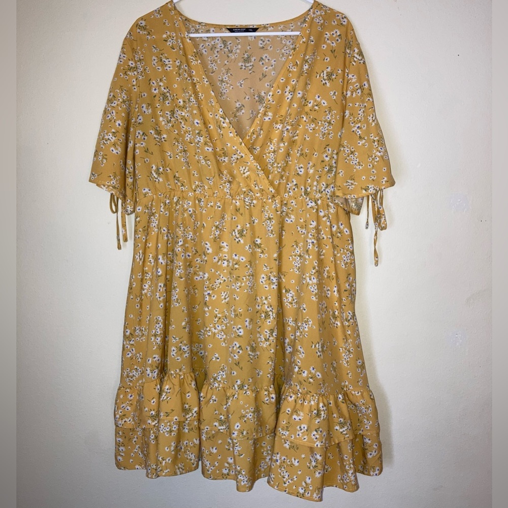 SHEIN Yellow Floral Dress
